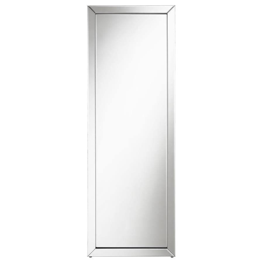 Soline 22 x 61 Inch Framed Standing Floor Mirror Silver - 961633