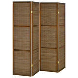 Browning 4-panel Bamboo Room Divider Folding Screen Walnut - 961638
