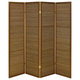 Browning 4-panel Bamboo Room Divider Folding Screen Walnut - 961638