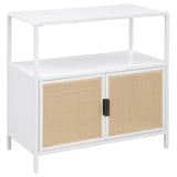 Amherst 2-door Radio Weave Cane Metal Accent Cabinet White - 961642