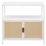 Amherst 2-door Radio Weave Cane Metal Accent Cabinet White - 961642