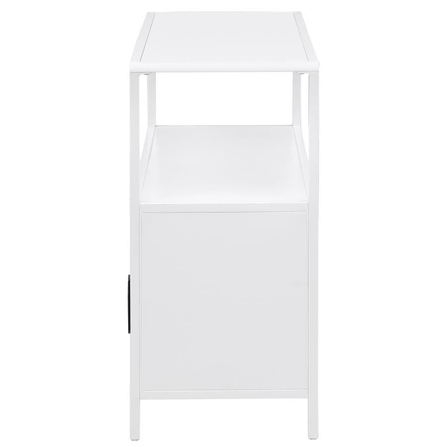 Amherst 2-door Radio Weave Cane Metal Accent Cabinet White - 961642