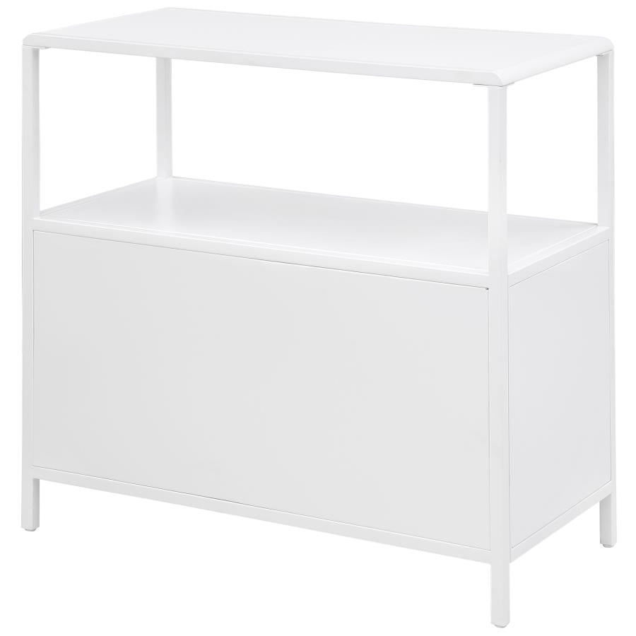 Amherst 2-door Radio Weave Cane Metal Accent Cabinet White - 961642