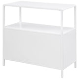 Amherst 2-door Radio Weave Cane Metal Accent Cabinet White - 961642