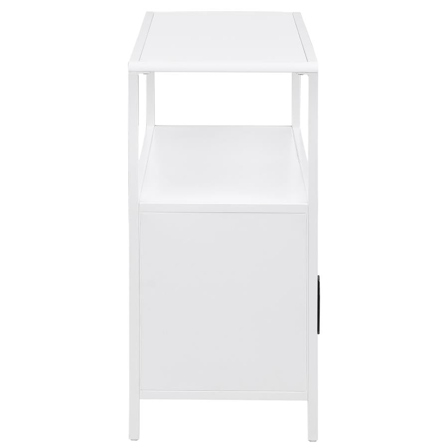 Amherst 2-door Radio Weave Cane Metal Accent Cabinet White - 961642