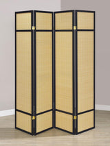 Pearce 4-panel Bamboo Room Divider Folding Screen Natural - 961648