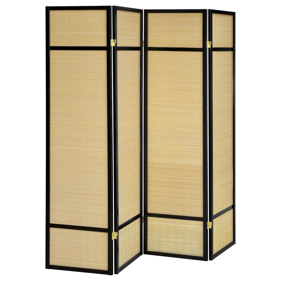 Pearce 4-panel Bamboo Room Divider Folding Screen Natural - 961648