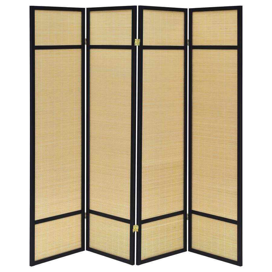 Pearce 4-panel Bamboo Room Divider Folding Screen Natural - 961648