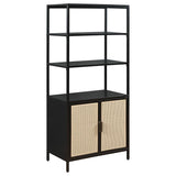 Amherst 3-shelf Radio Weave Cane Metal Accent Cabinet Black - 961651