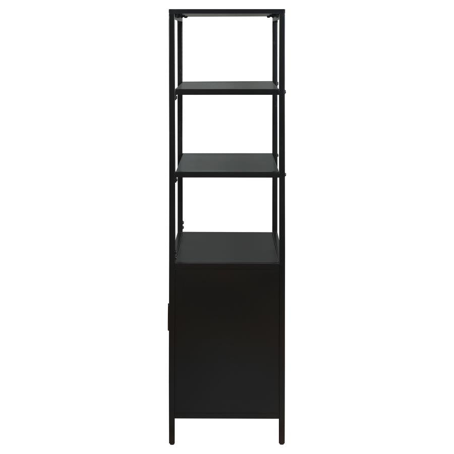 Amherst 3-shelf Radio Weave Cane Metal Accent Cabinet Black - 961651