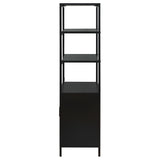 Amherst 3-shelf Radio Weave Cane Metal Accent Cabinet Black - 961651