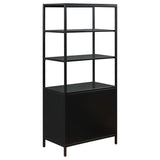 Amherst 3-shelf Radio Weave Cane Metal Accent Cabinet Black - 961651