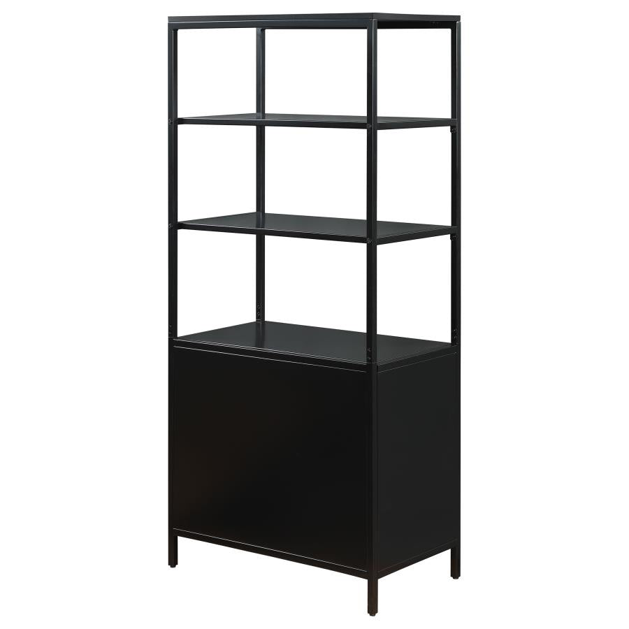 Amherst 3-shelf Radio Weave Cane Metal Accent Cabinet Black - 961651