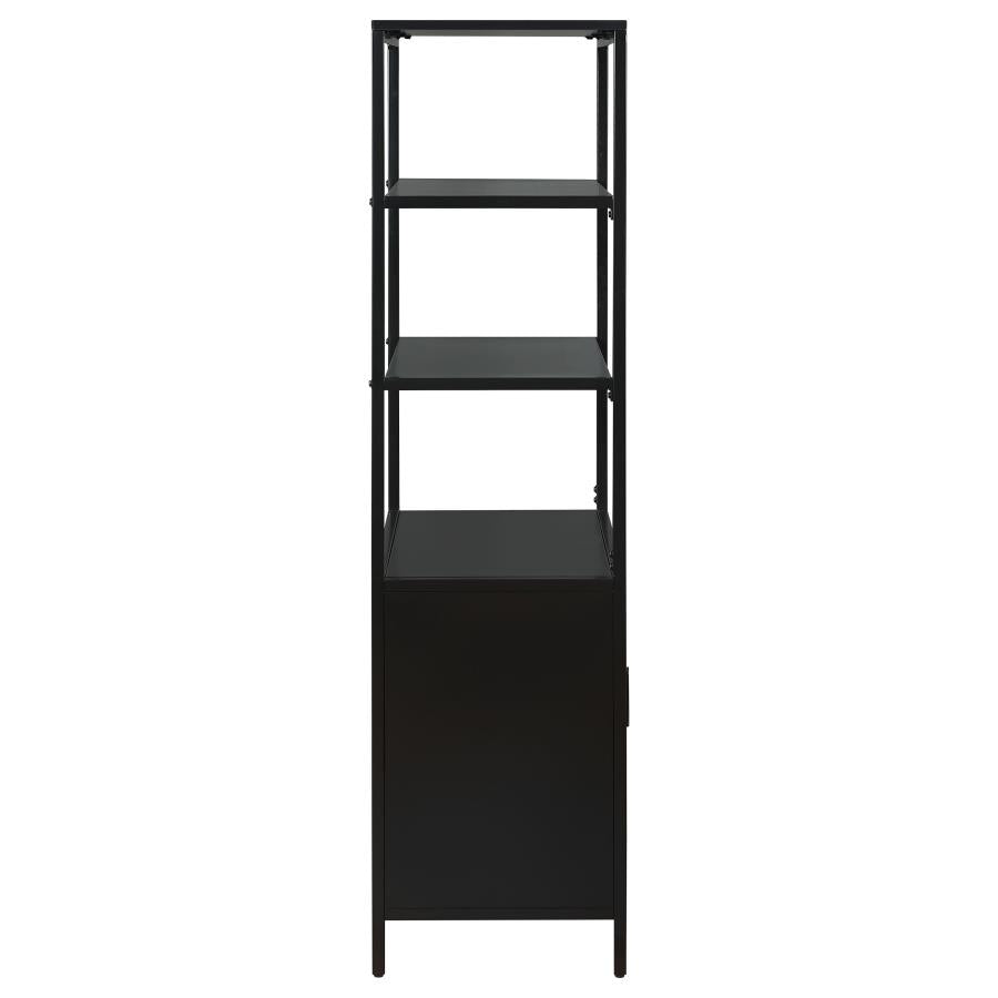 Amherst 3-shelf Radio Weave Cane Metal Accent Cabinet Black - 961651