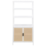 Amherst 3-shelf Radio Weave Cane Metal Accent Cabinet White - 961652
