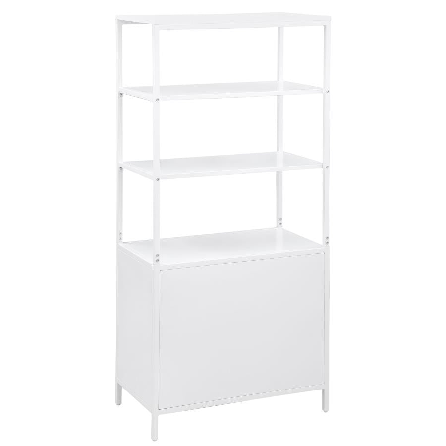 Amherst 3-shelf Radio Weave Cane Metal Accent Cabinet White - 961652