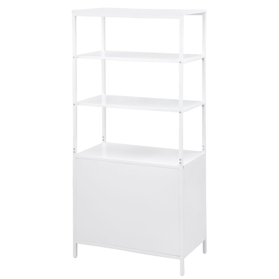 Amherst 3-shelf Radio Weave Cane Metal Accent Cabinet White - 961652