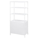 Amherst 3-shelf Radio Weave Cane Metal Accent Cabinet White - 961652