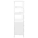 Amherst 3-shelf Radio Weave Cane Metal Accent Cabinet White - 961652