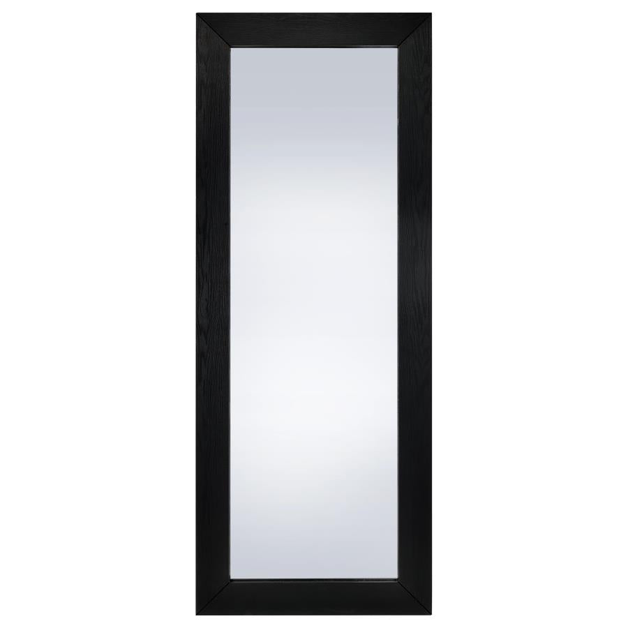 Cadence Tempered Glass Full Length Standing Mirror Black Oak - 961653