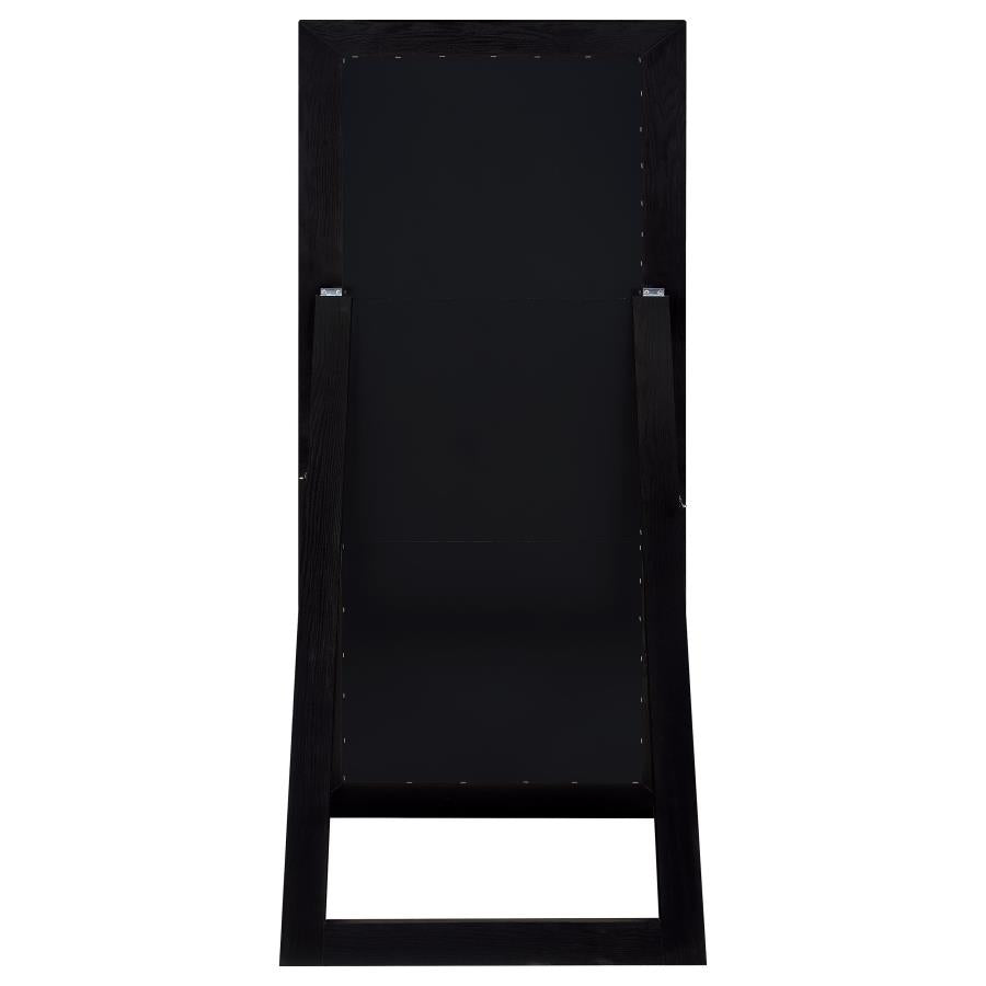 Cadence Tempered Glass Full Length Standing Mirror Black Oak - 961653