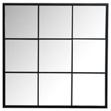 Quetzal 35 x 35 Inch Square Window Pane Wall Mirror Black - 962894