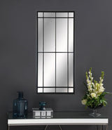 Annetta 24 x 52 Inch Window Pane Wall Mirror Black - 962913