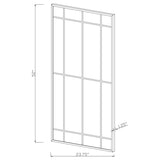 Annetta 24 x 52 Inch Window Pane Wall Mirror Black - 962913