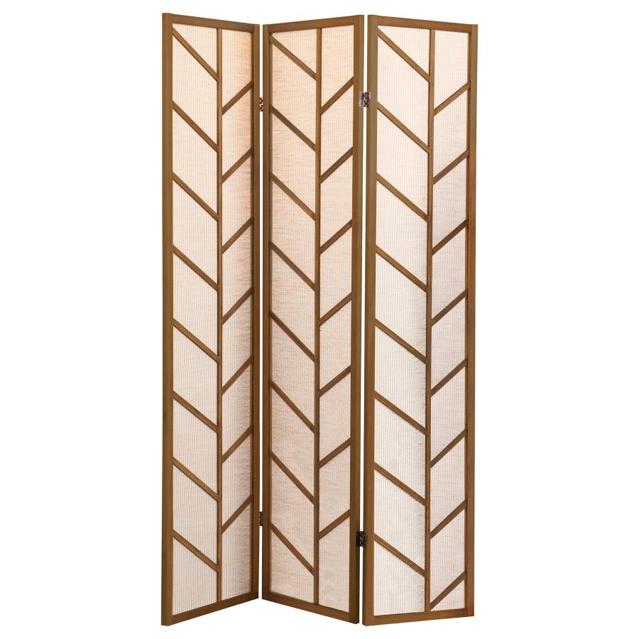 Mila 3-Panel Room Divider Folding Shoji Screen Walnut - 962923