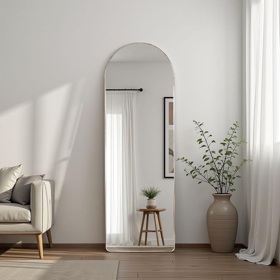 Stabler 20 x 60 Inch Metal Framed Floor Mirror Rose Gold - 963487