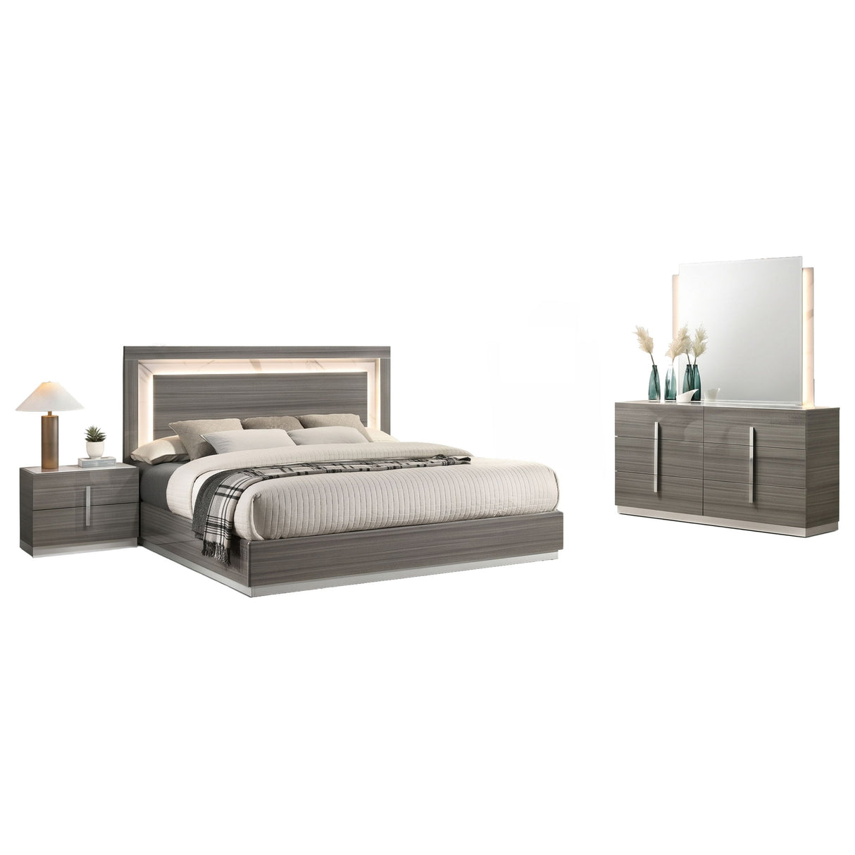 Altima - Bedroom Set With LED Headboard