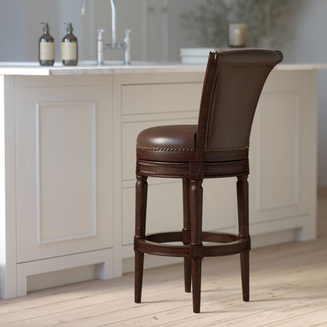 Swivel Barstool With High-Back