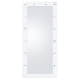 Zayan 32 x 71 Inch Floor Mirror LED Lighting White Gloss - 969558