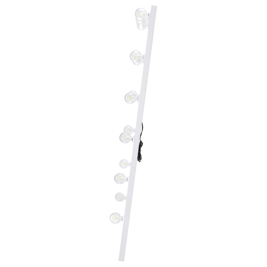 Zayan 32 x 71 Inch Floor Mirror LED Lighting White Gloss - 969558