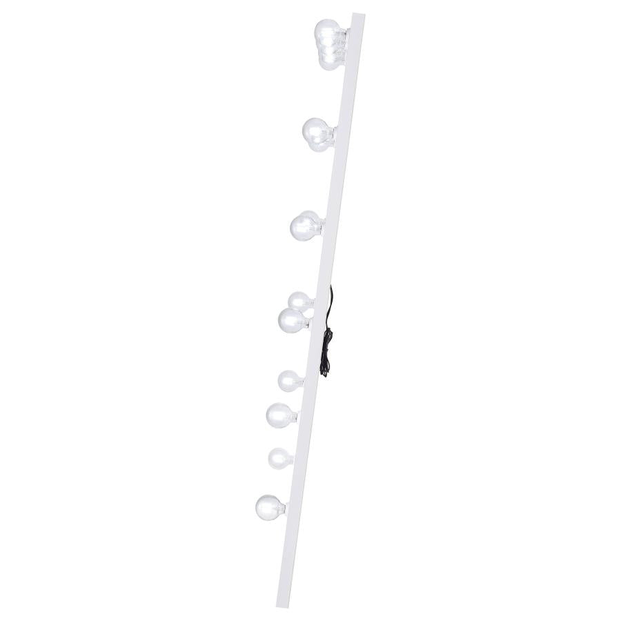 Zayan 32 x 71 Inch Floor Mirror LED Lighting White Gloss - 969558