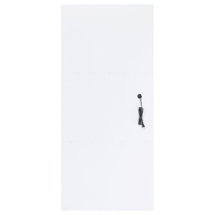 Zayan 32 x 71 Inch Floor Mirror LED Lighting White Gloss - 969558