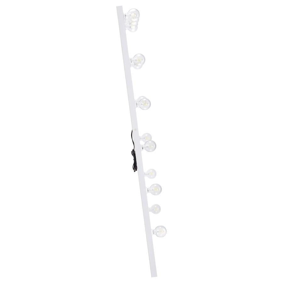 Zayan 32 x 71 Inch Floor Mirror LED Lighting White Gloss - 969558