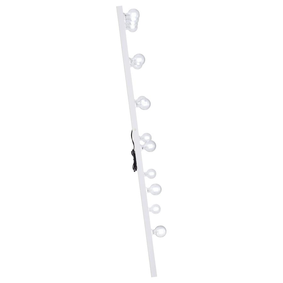 Zayan 32 x 71 Inch Floor Mirror LED Lighting White Gloss - 969558