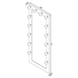 Zayan 32 x 71 Inch Floor Mirror LED Lighting White Gloss - 969558