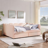 Gingham Daybed & USB Charging Port, Wave Shaped Design