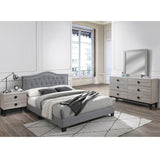 European Style Bed, Button Tufted Headboard