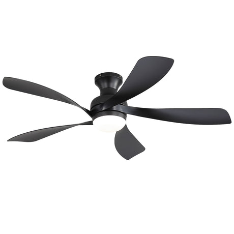52" Ceiling Fan With 3 Color Dimmable LED Light, DC Reversible Motor, 6 Speed Settings