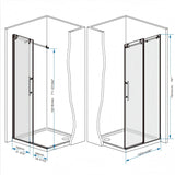 Frameless Shower Door, Smooth Sliding Tracks