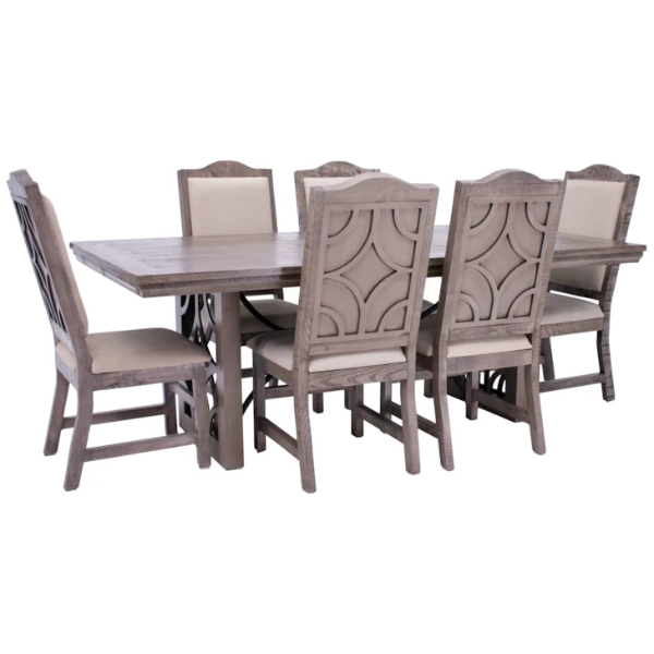 Z Westgate Dining Table & 6 Chairs - WGDTGR+WGDCGRx6