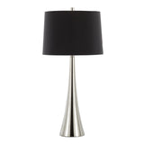 Diana - Contemporary Table Lamp (Set of 2) - Polished Nickel / Black Satin