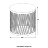 Drum Base Accent Table - Brown