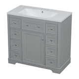 Modern Bathroom Vanity With Sink Combo, 6 Drawers And 1 Cabinet
