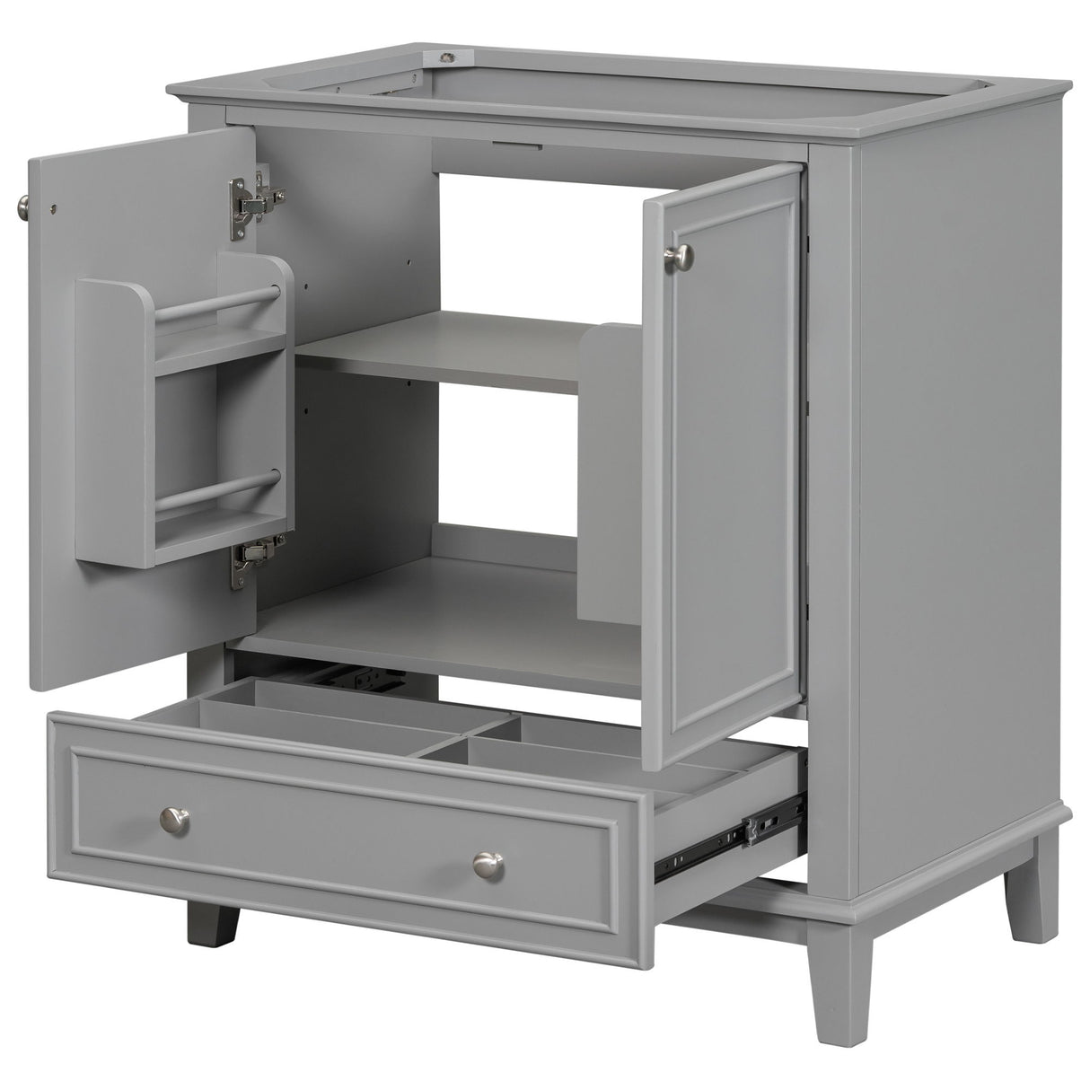Modern Bathroom Vanity Base Only With Doors And Drawer