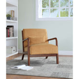 Upholstered Armchair With Back Support Pillow