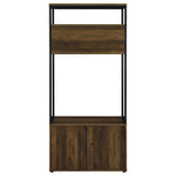 Quincy 2-door Coat Rack Hall Tree Storage Bench Dark Pine - 980006